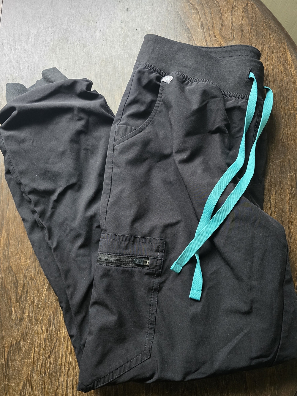 FIGS Zamora Jogger Black Scrub Pant (Size Small)